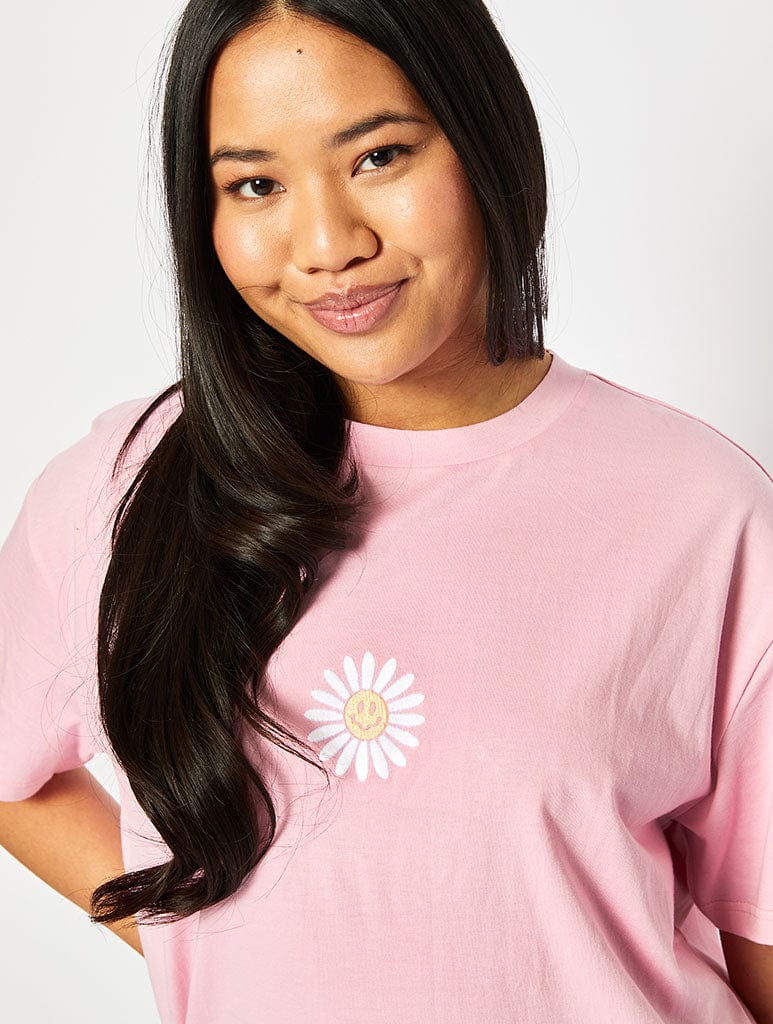 Life Is No Picnic Oversized T-Shirt in Pink