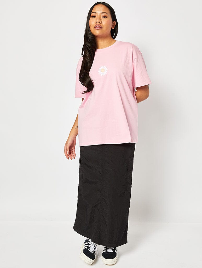 Life Is No Picnic Oversized T-Shirt in Pink