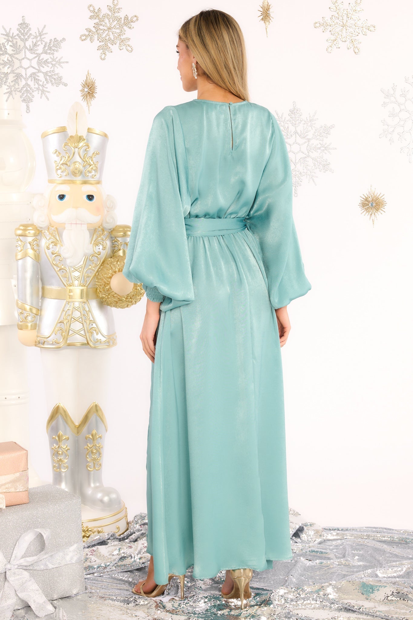 Like A Princess Seafoam Maxi Dress