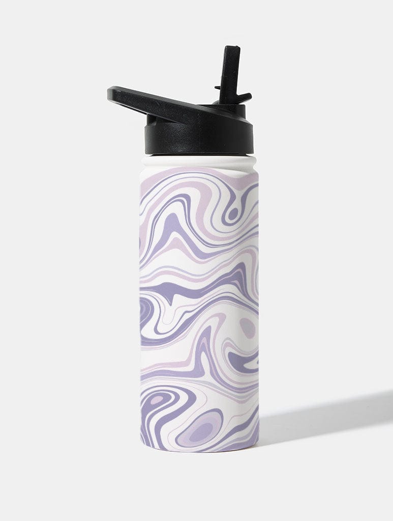 Lilac Swirl 18oz Stainless Steel Water bottle