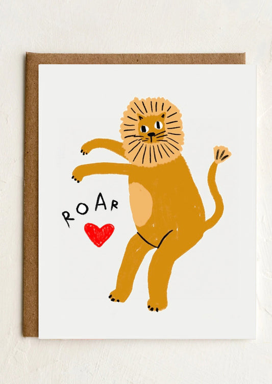 Lion In Love Card