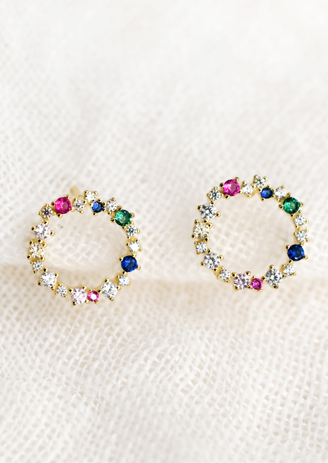 Litebrite Circle Stud Earrings