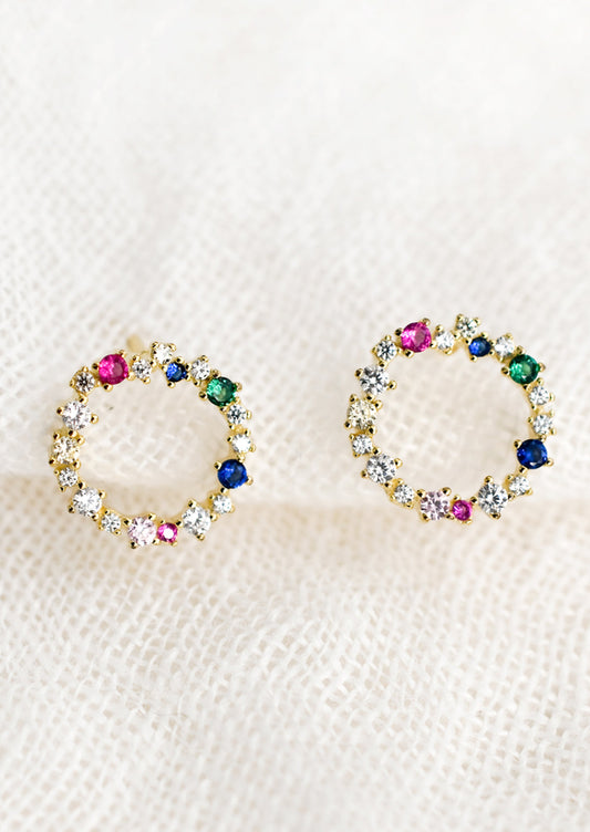 Litebrite Circle Stud Earrings