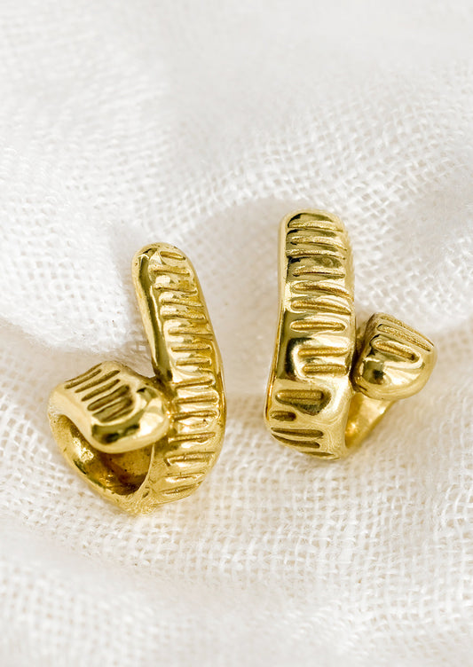 Lost Wax Loop Earrings