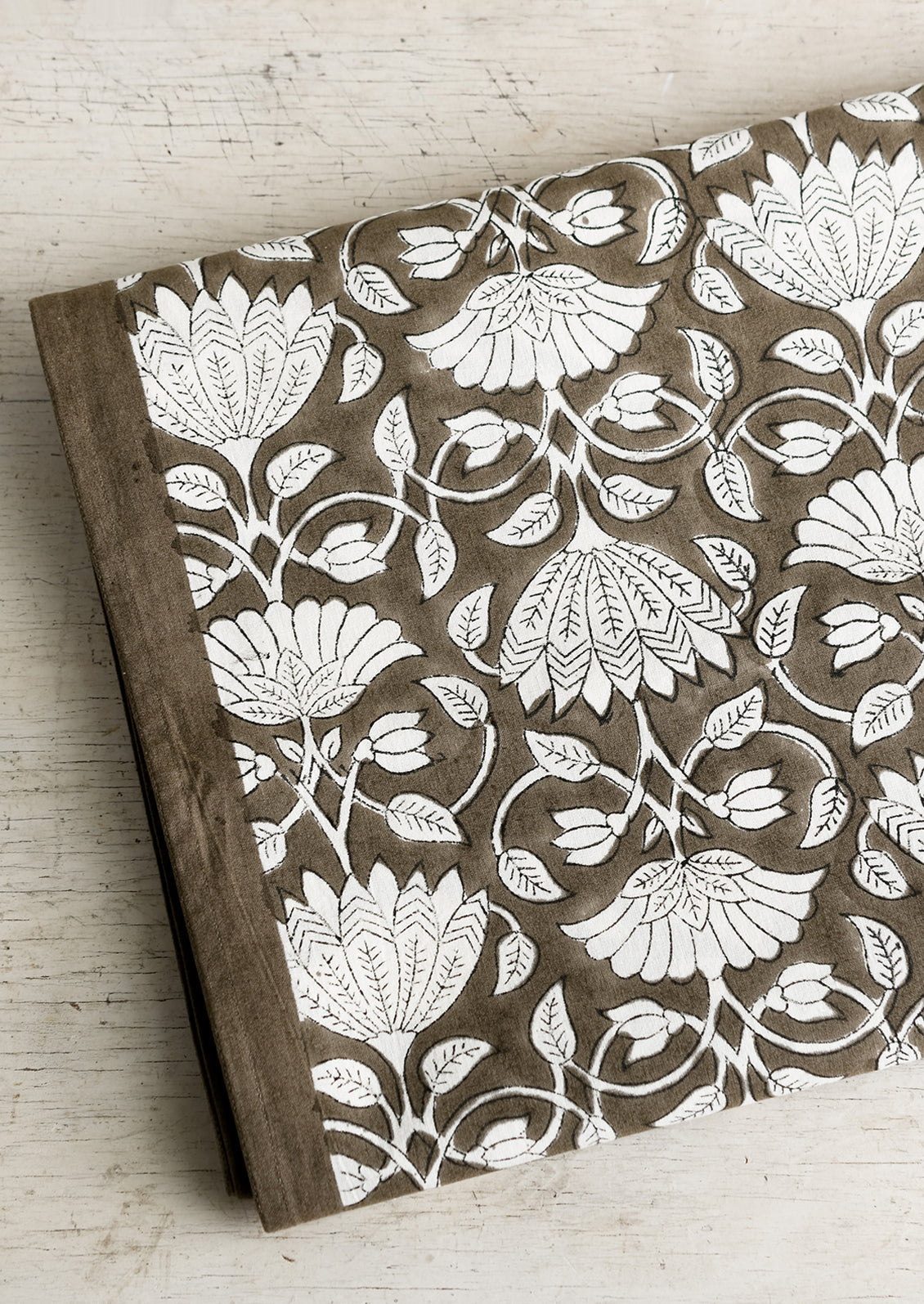 Lotus Block Printed Tablecloth