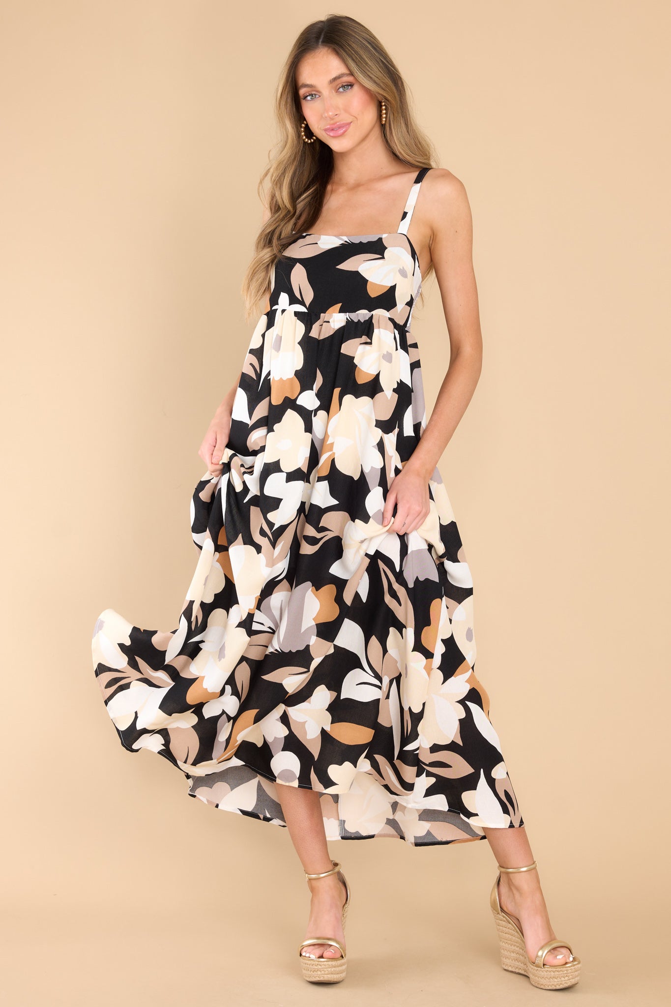 Love You Still Black Multi Print Maxi Dress