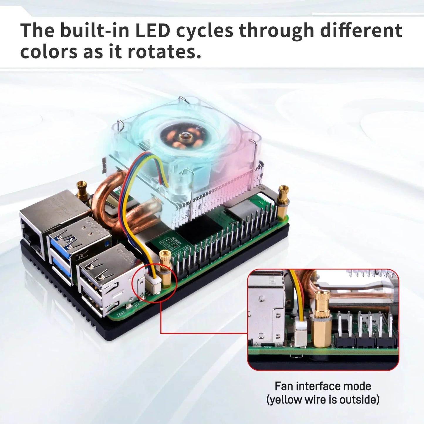 Low-Profile ICE Tower CPU Cooler for Raspberry Pi 5