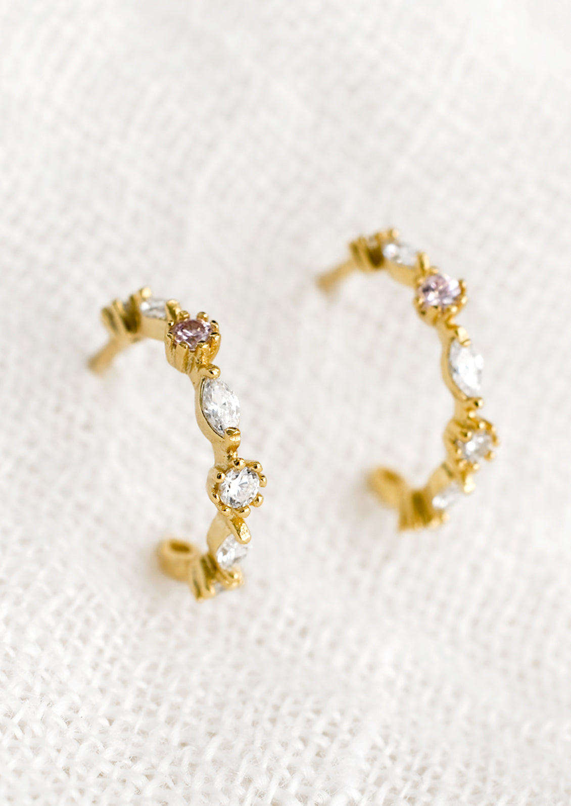 Lucia Crystal Hoop Studs