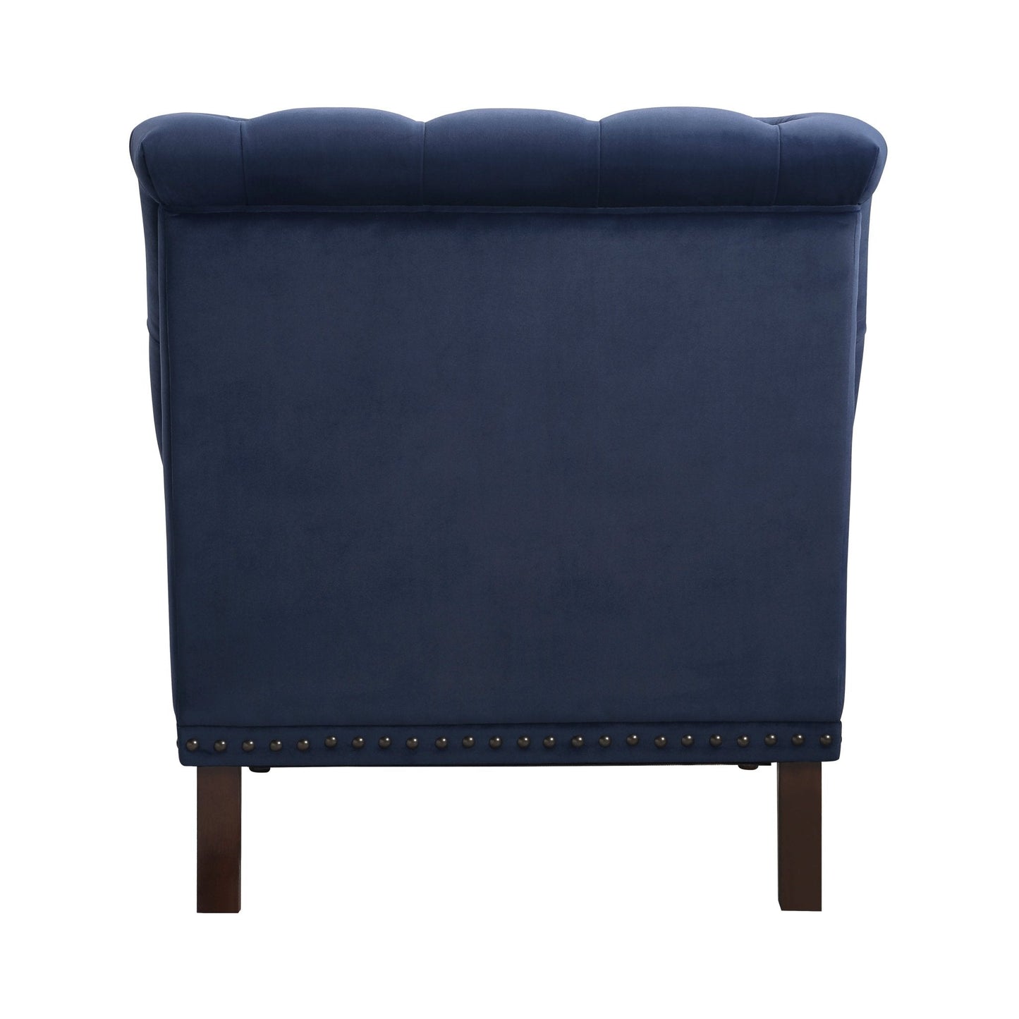 Luxurious Accent Chair with Upholstered Tufted and Nailhead Trim