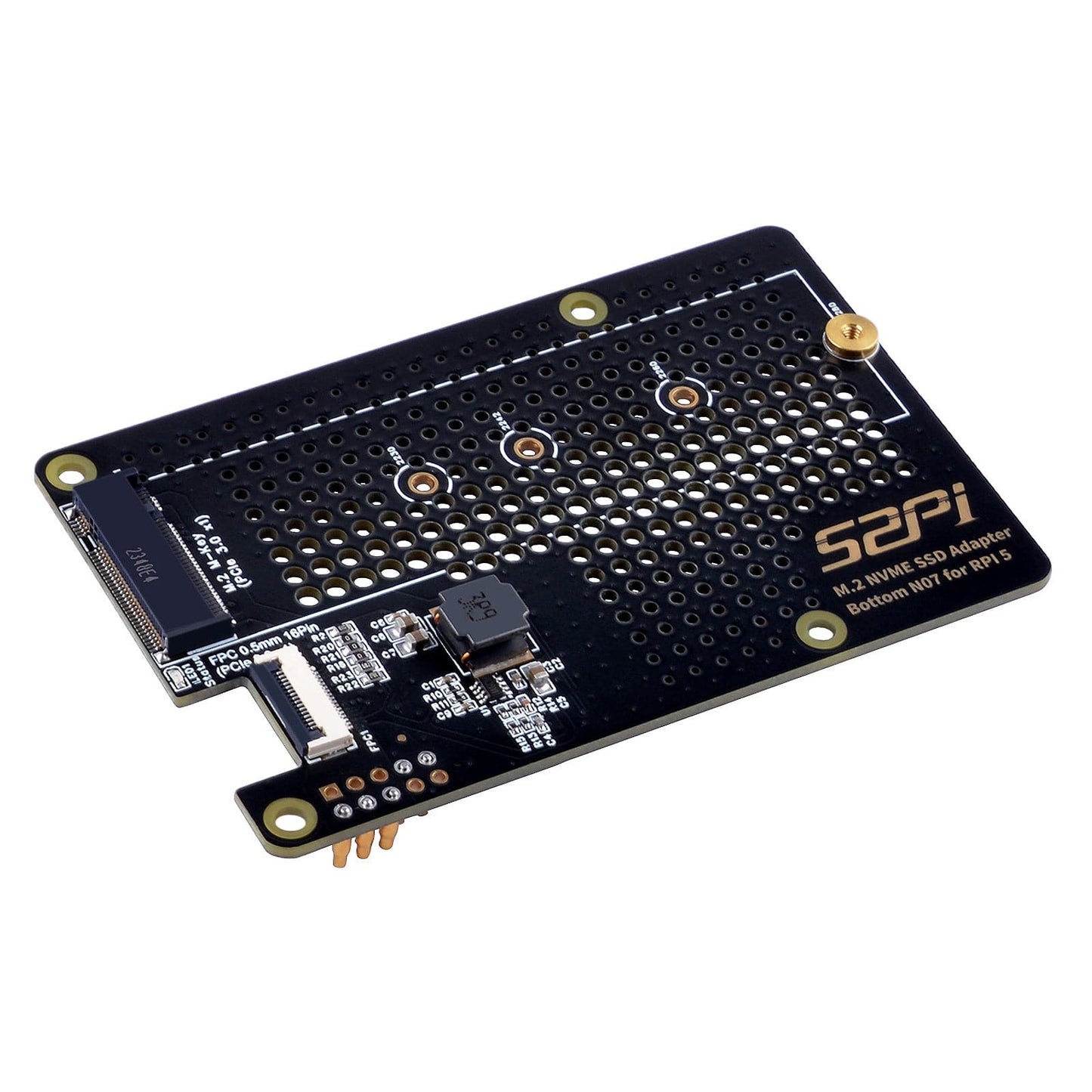 M.2 2280 NVMe PCIe Bottom for Raspberry Pi 5 (N07)