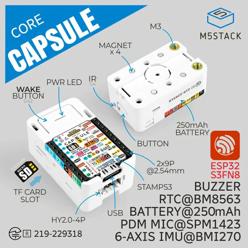 M5Stack Capsule Kit with M5StampS3
