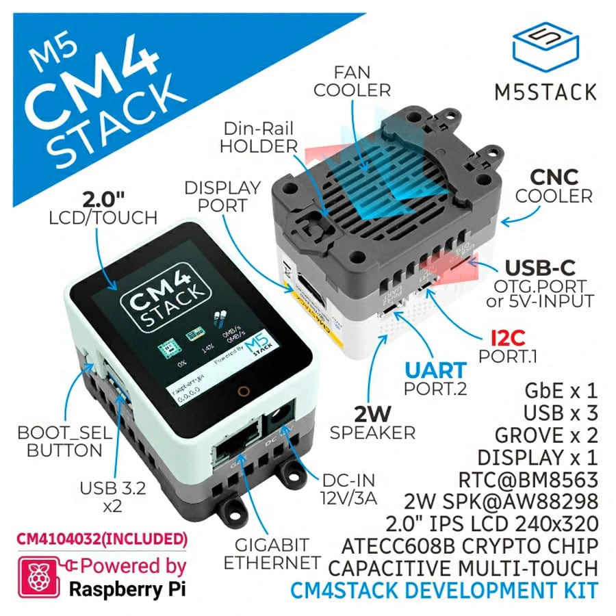 M5Stack CM4Stack Development Kit (CM4104032)