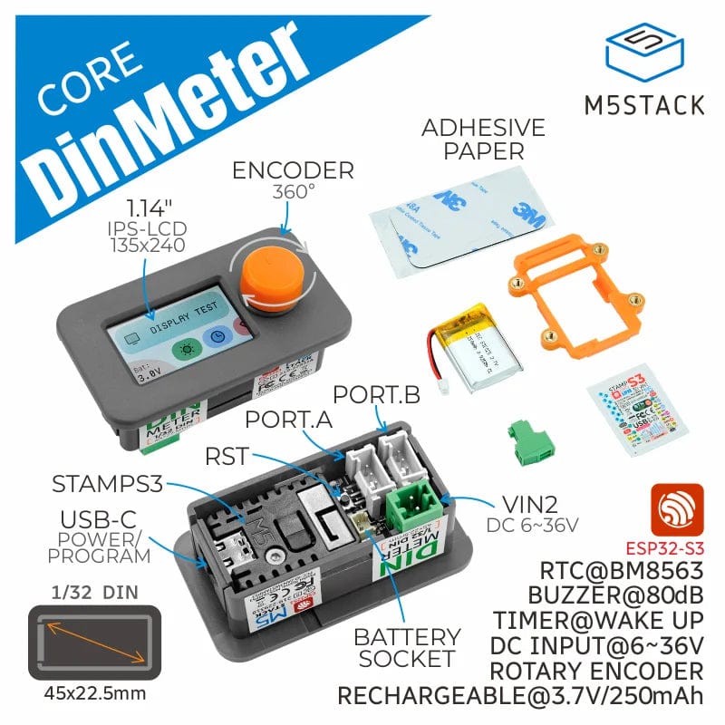 M5Stack Din Meter with M5StampS3