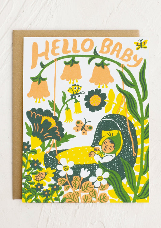 Magical Baby in Bassinet Card