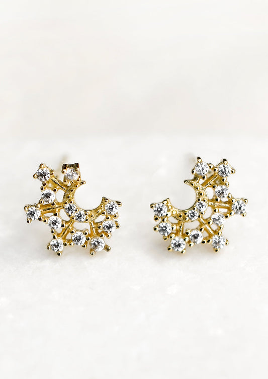 Magic Moon Stud Earrings