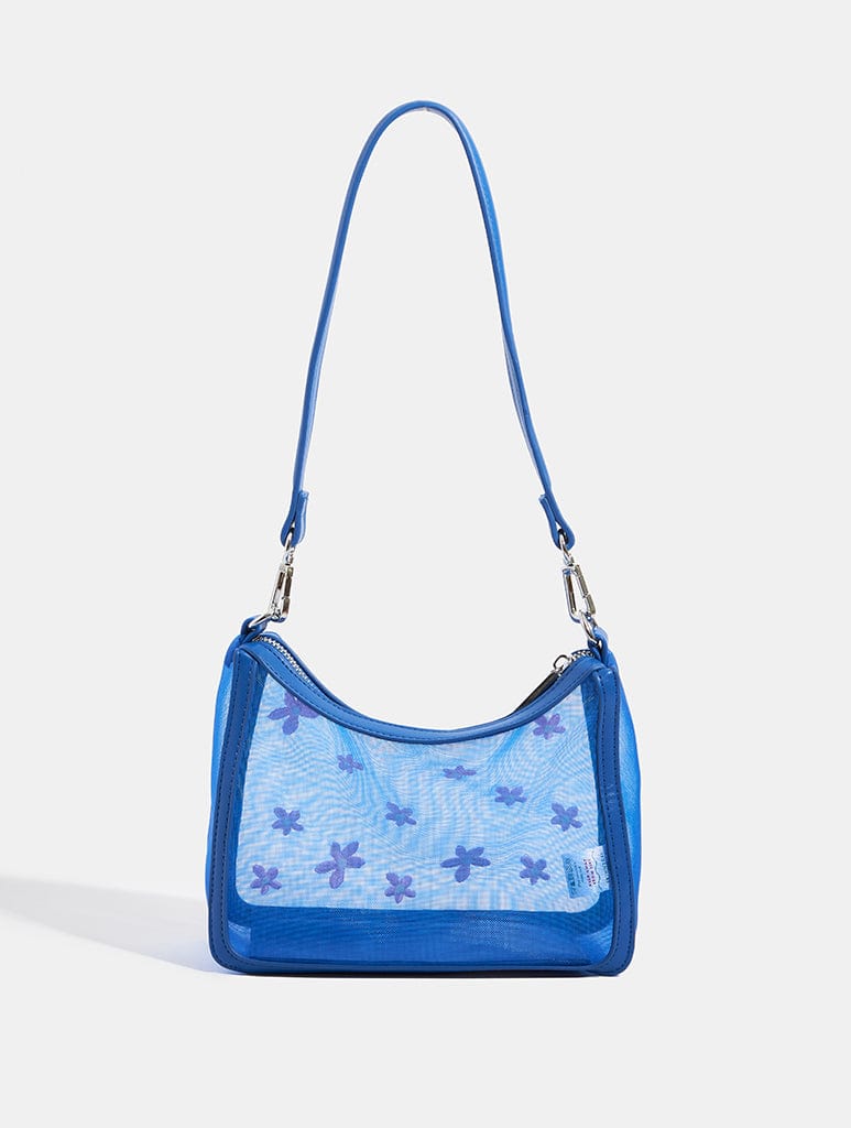 Maia Blue Mesh Cross Body Bag