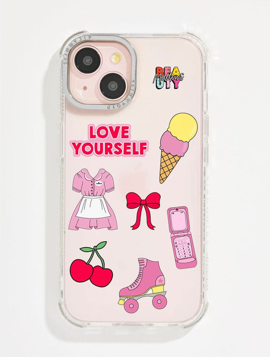 Mallows Beauty x Skinnydip Pink Sticker Shock iPhone Case