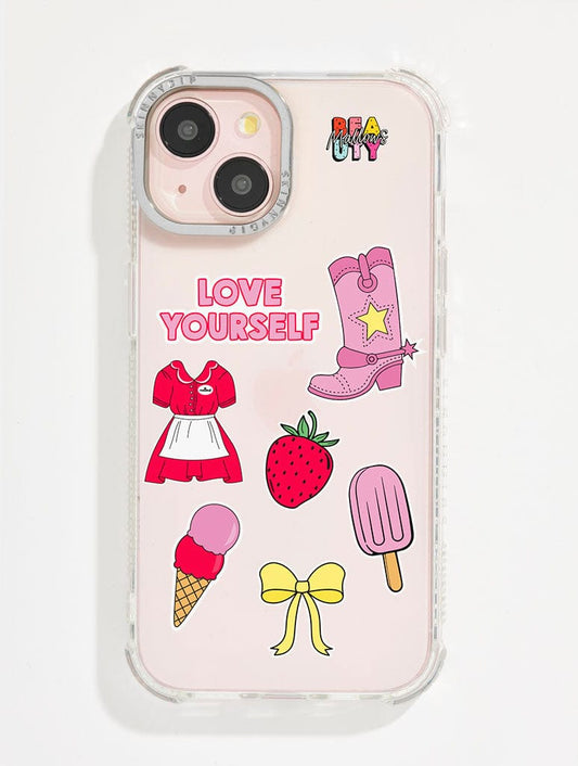 Mallows Beauty x Skinnydip Red Sticker Shock iPhone Case