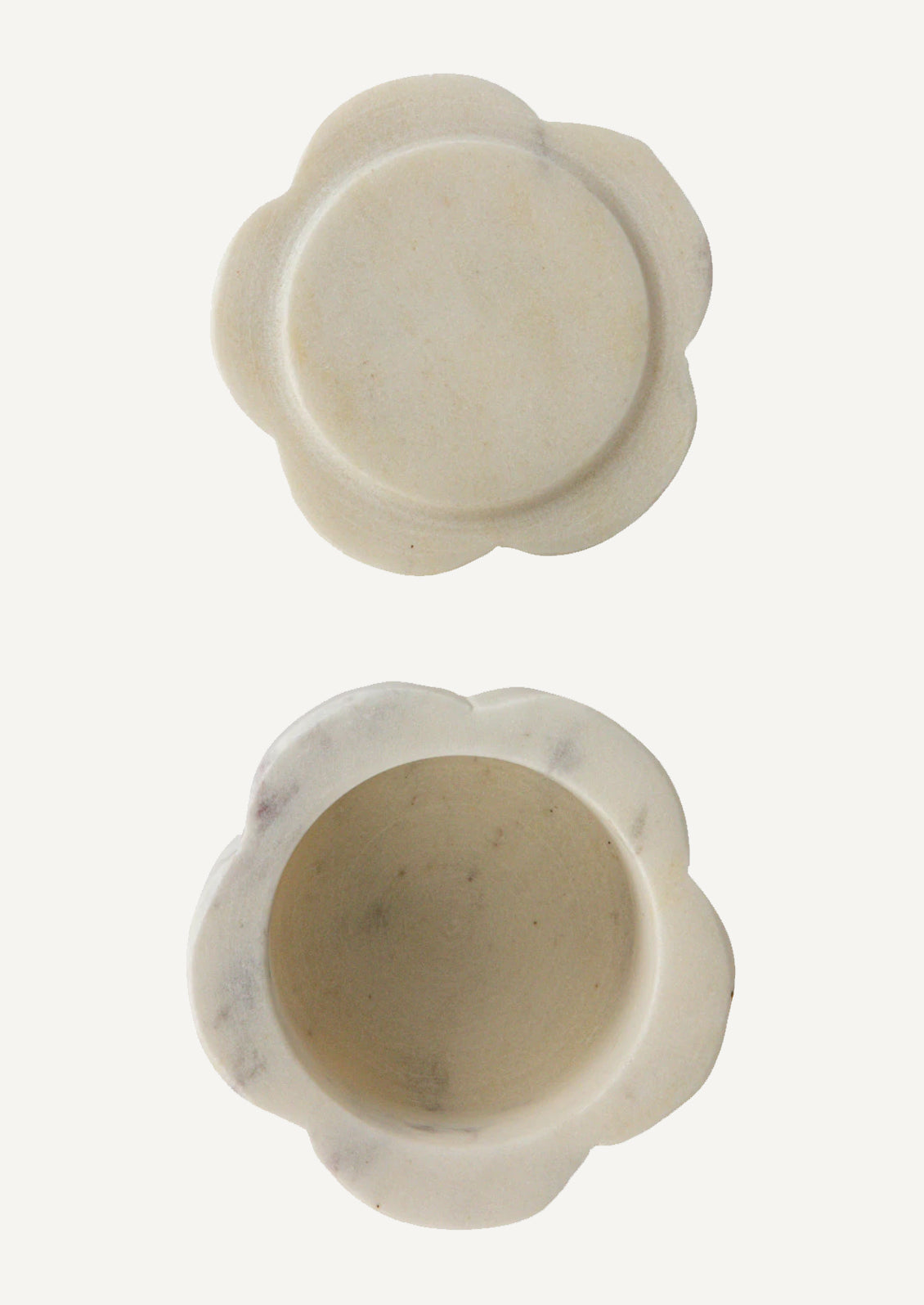 Scalloped Marble Pinch Pots