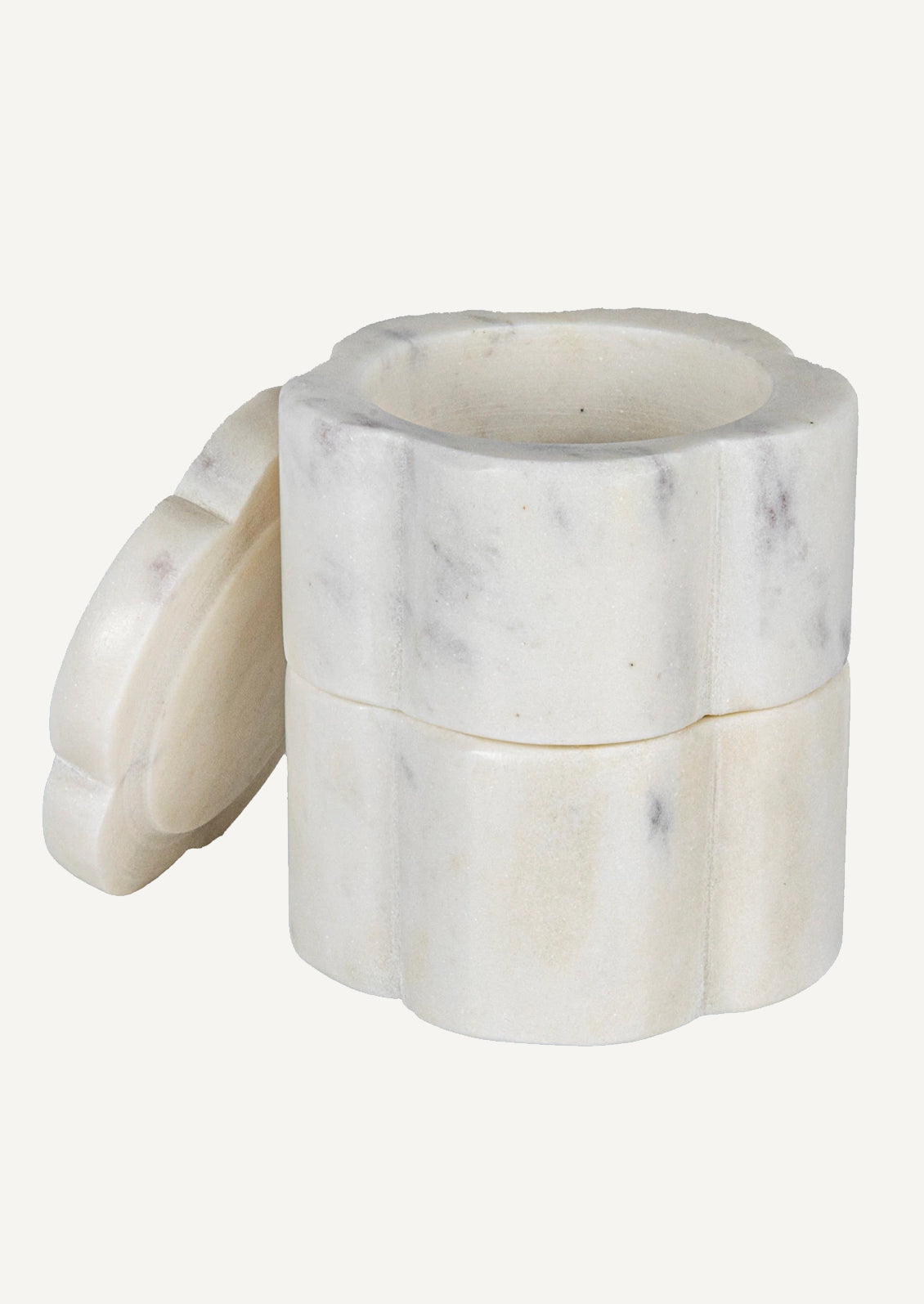 Scalloped Marble Pinch Pots