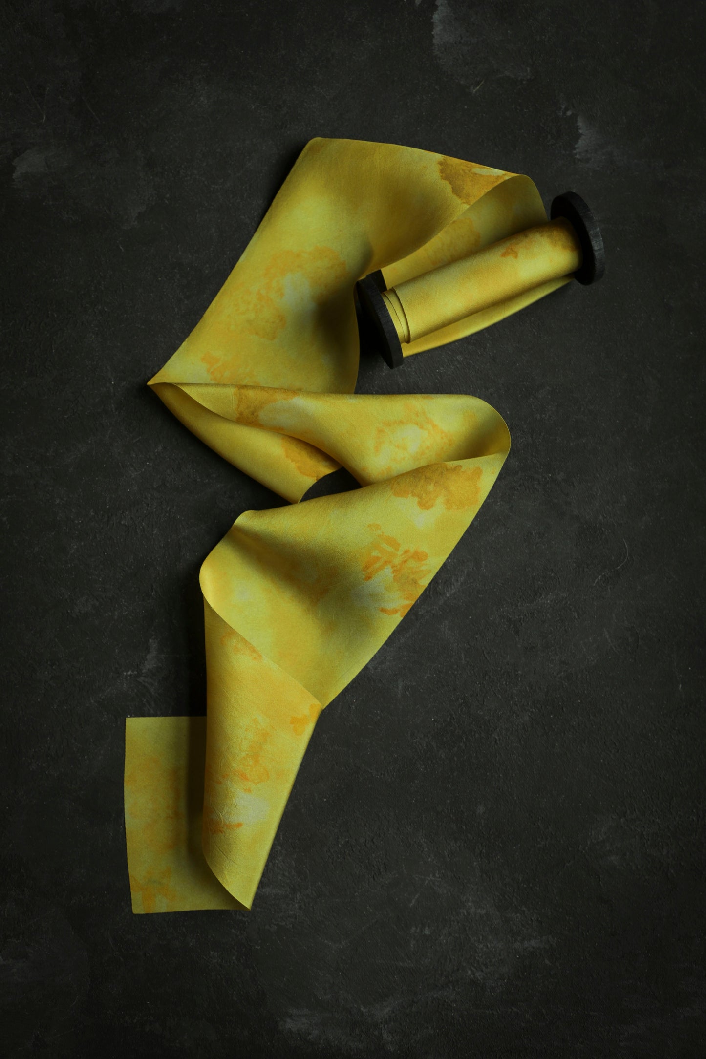 Original Eco-Print MARIGOLD Silk Ribbon