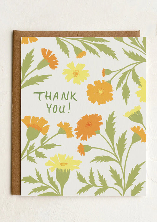Marigold Thank You Card