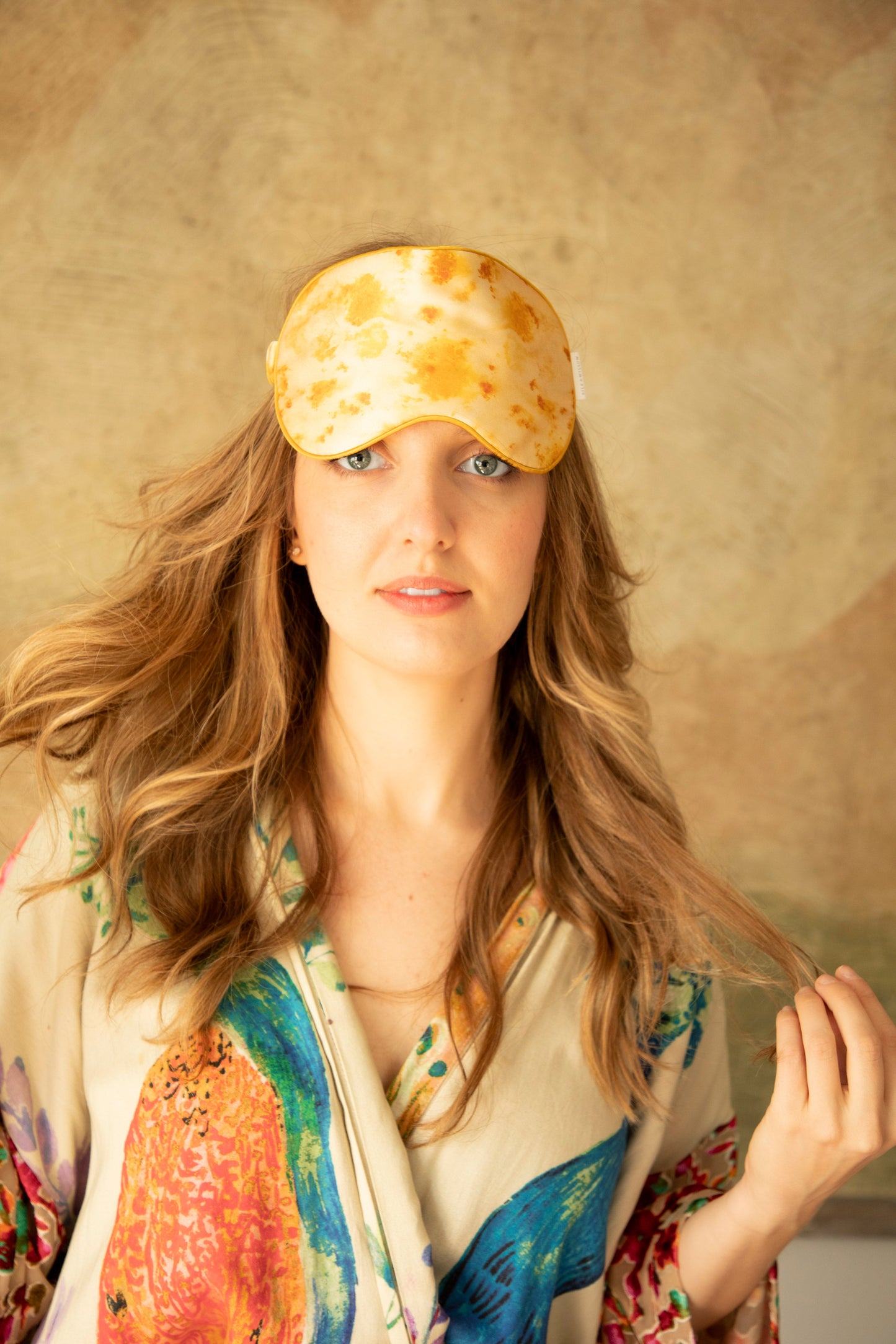 Botanical Print • Silk Sleep Eye Mask + Hair Scrunchie Sets