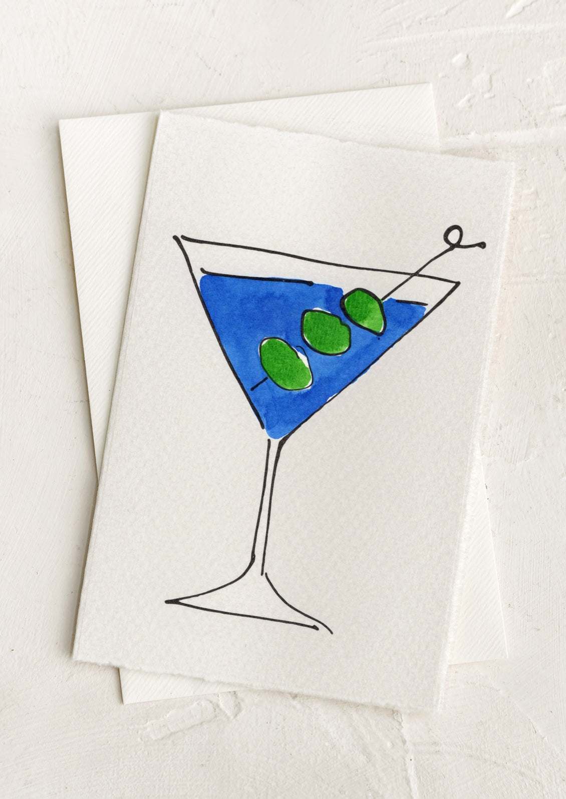 Martini With Olives Blank Card