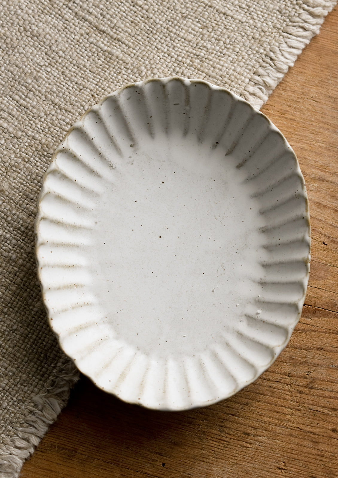 Mayumi Fluted Ceramic Dish