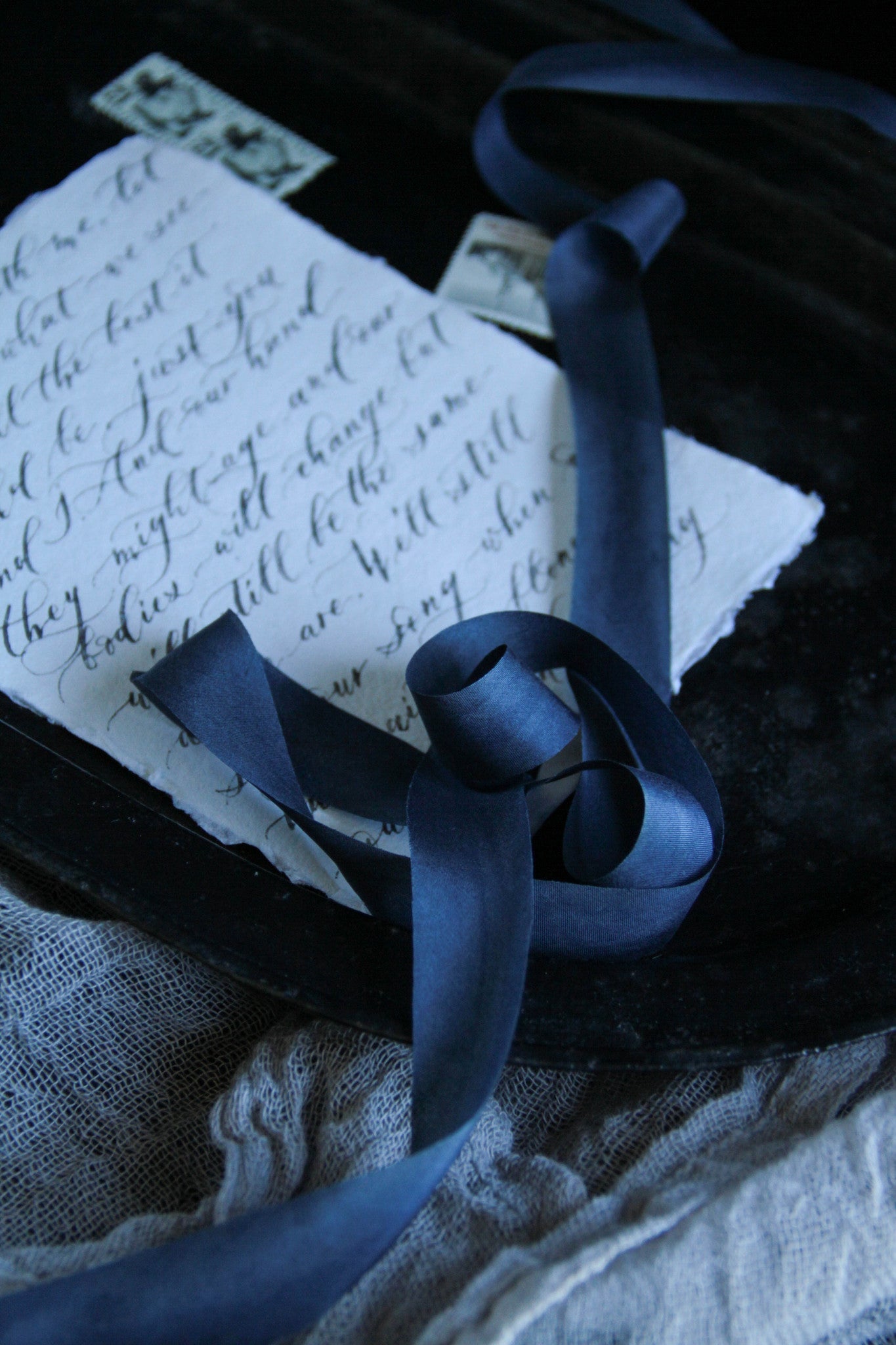Sapphire {Indigo} Silk Ribbon