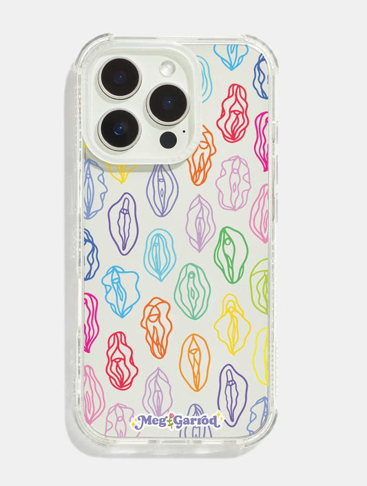 Meg Garrod x Skinnydip Rainbow Vulva Shock iPhone Case