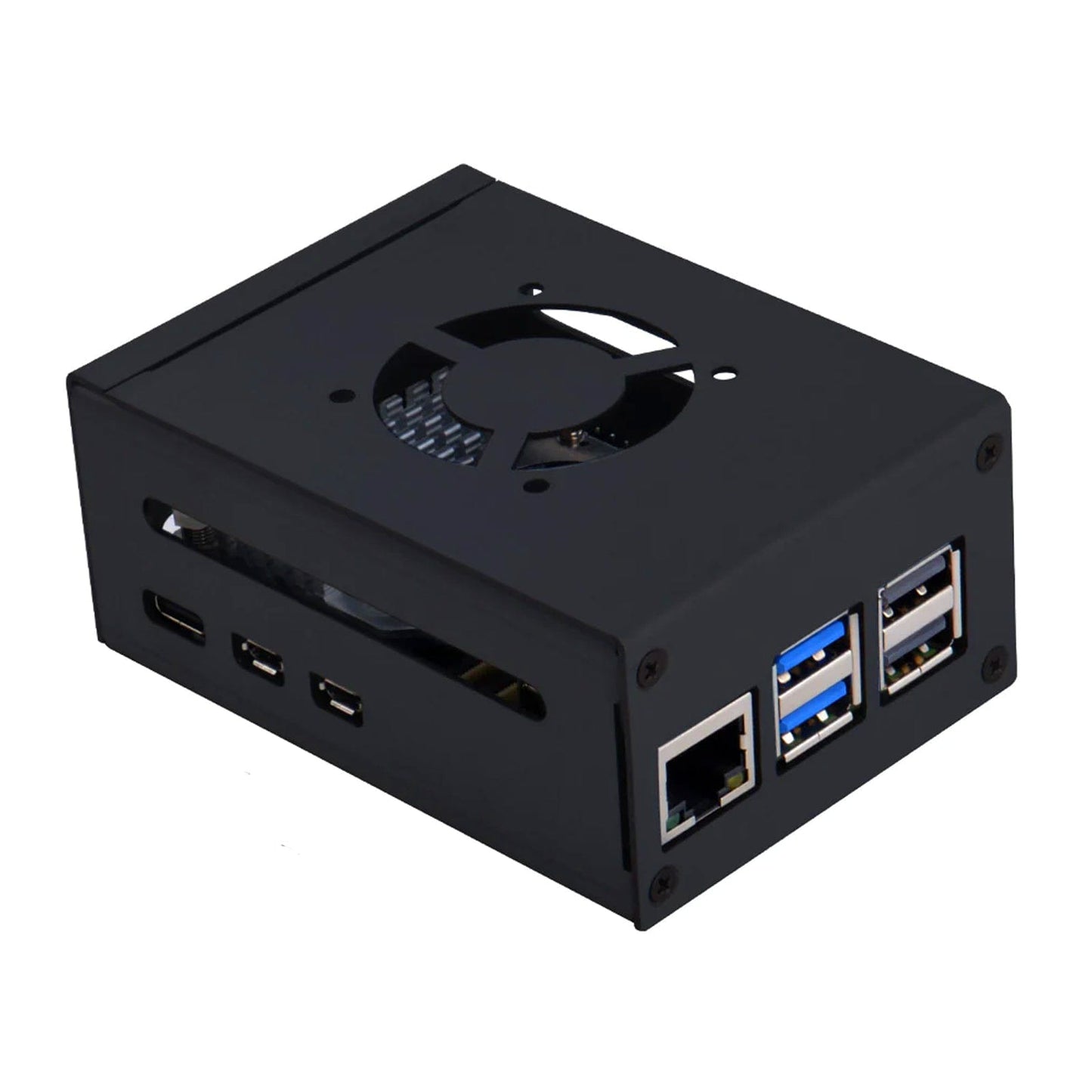 Metal Case with 40mm Cooling Fan for Raspberry Pi 5