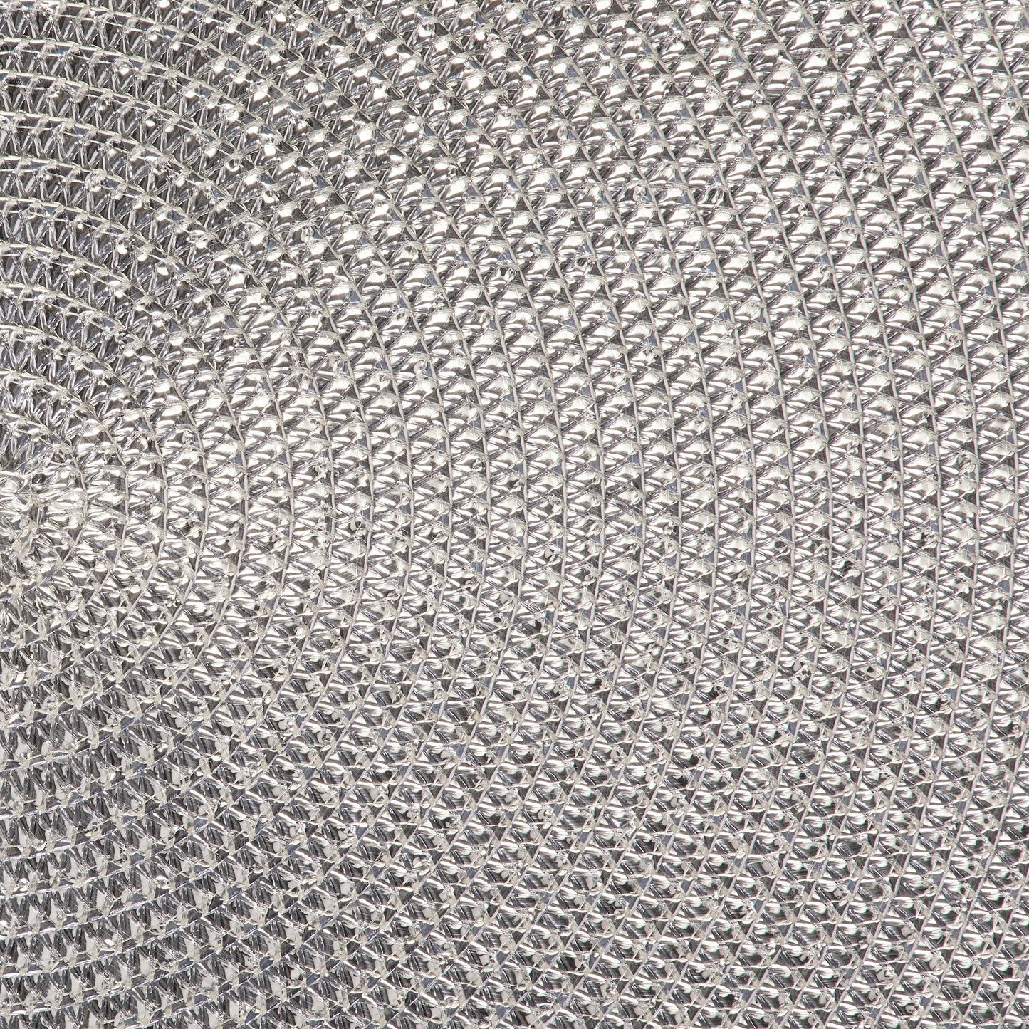 Metallic Silver Round Woven Placemats, Set Of 6