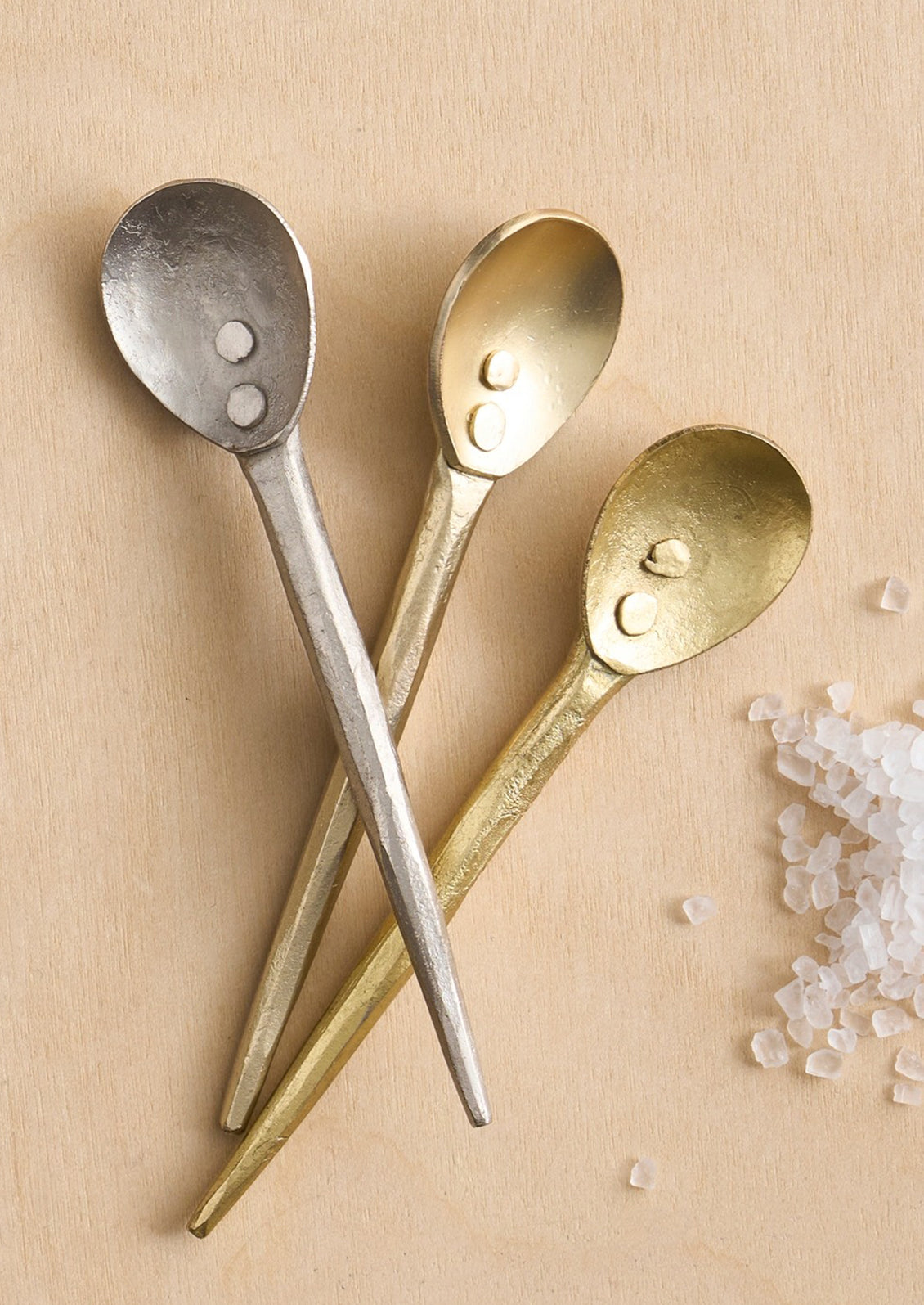 Metalwork Salt Spoon