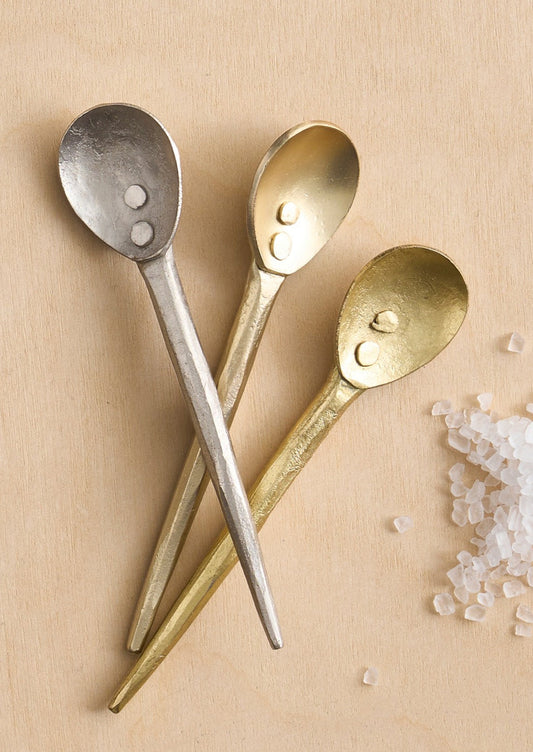 Metalwork Salt Spoon