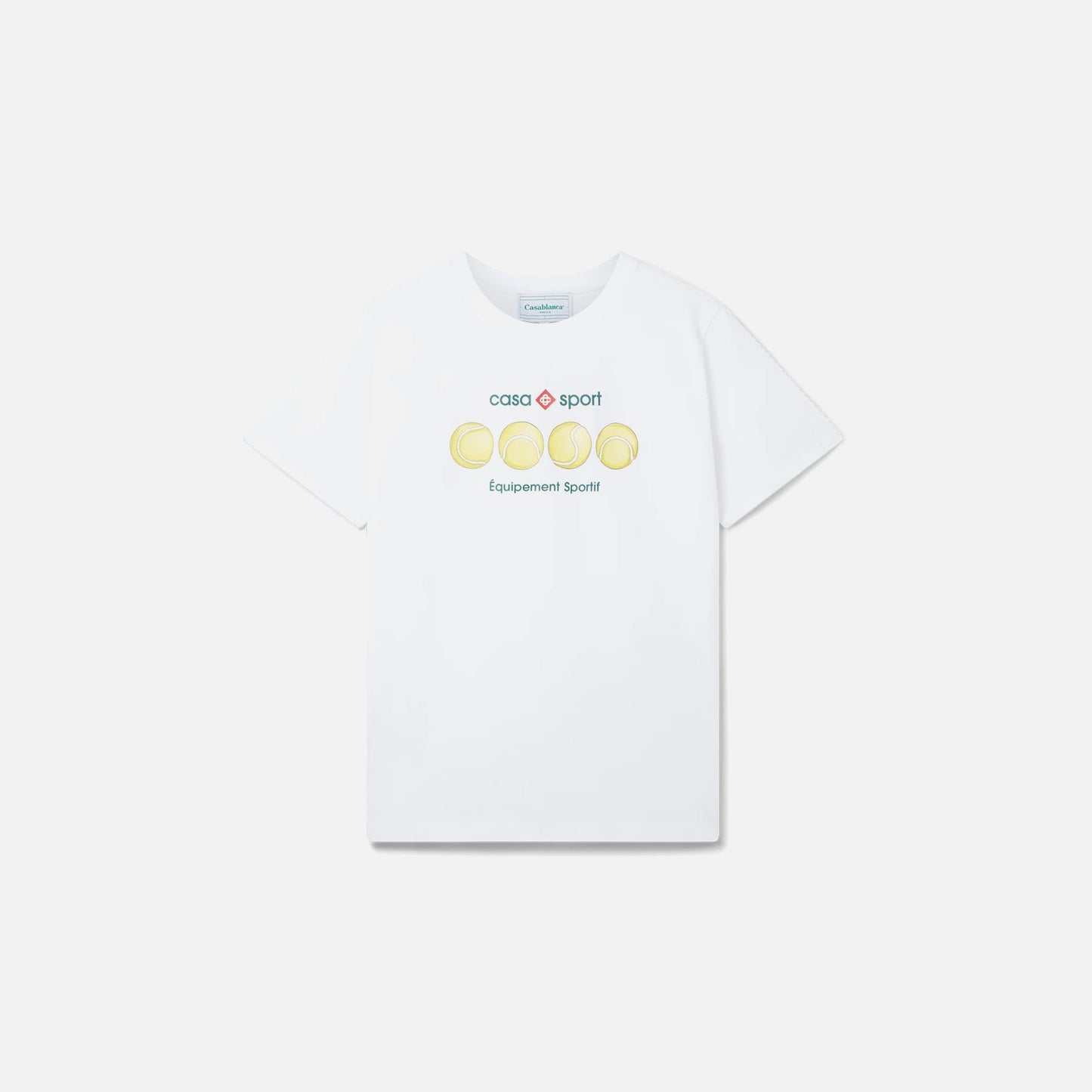 Casablanca Casa Sport Tennis Balls Printed Baby T-Shirt - White