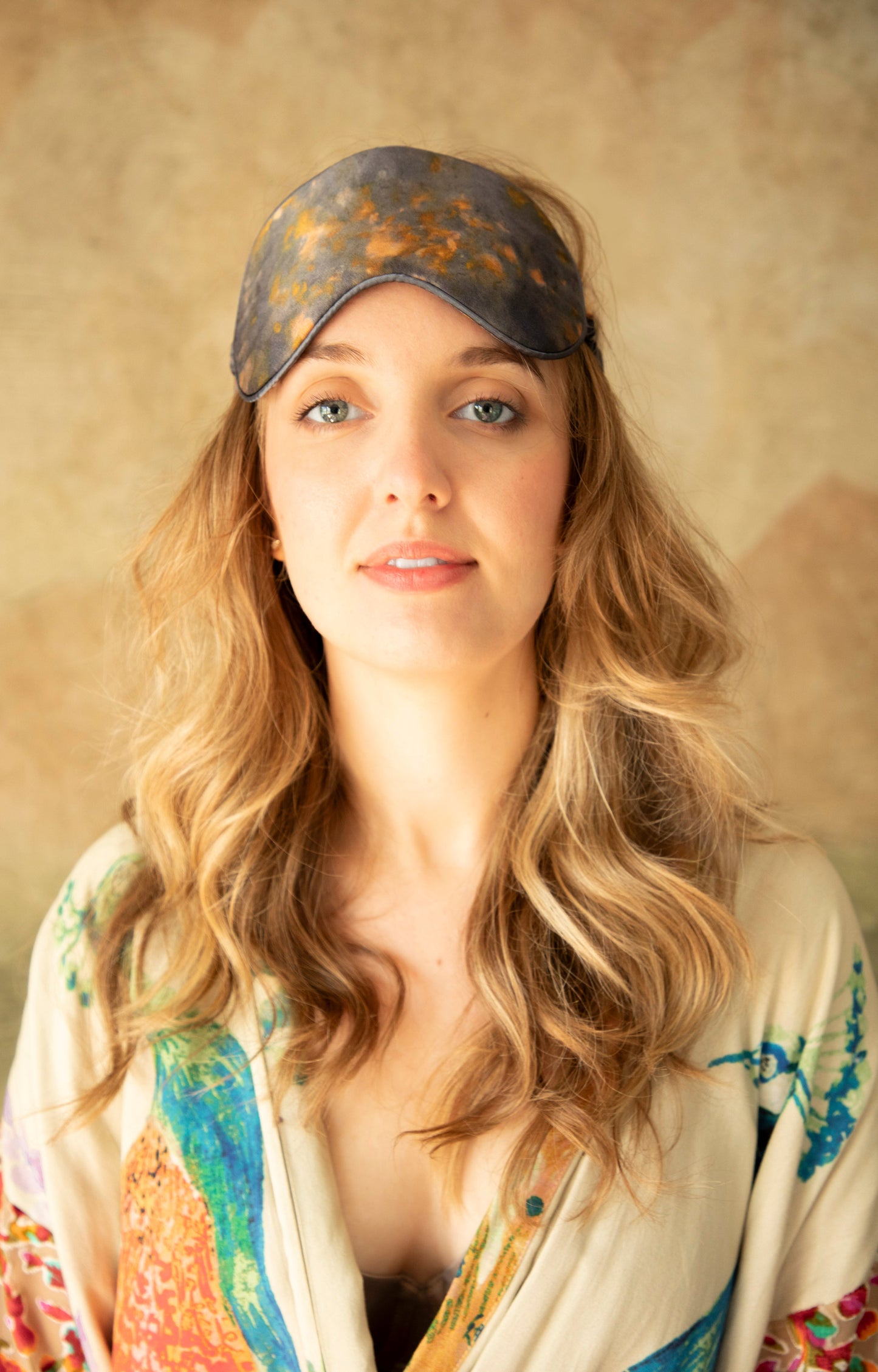 Botanical Print • Silk Sleep Eye Mask + Hair Scrunchie Sets