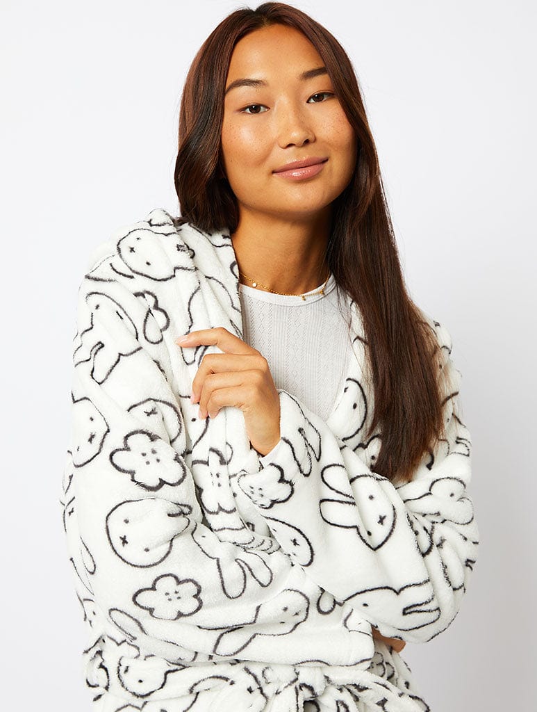 Miffy x Skinnydip Dressing Gown in White
