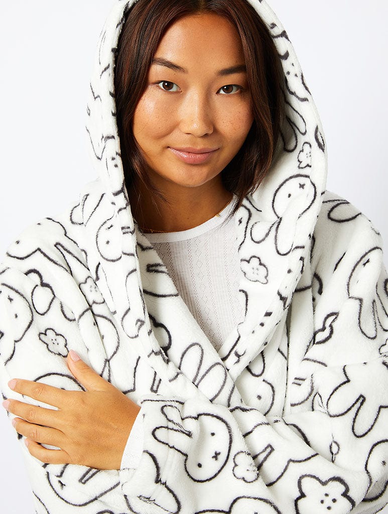Miffy x Skinnydip Dressing Gown in White