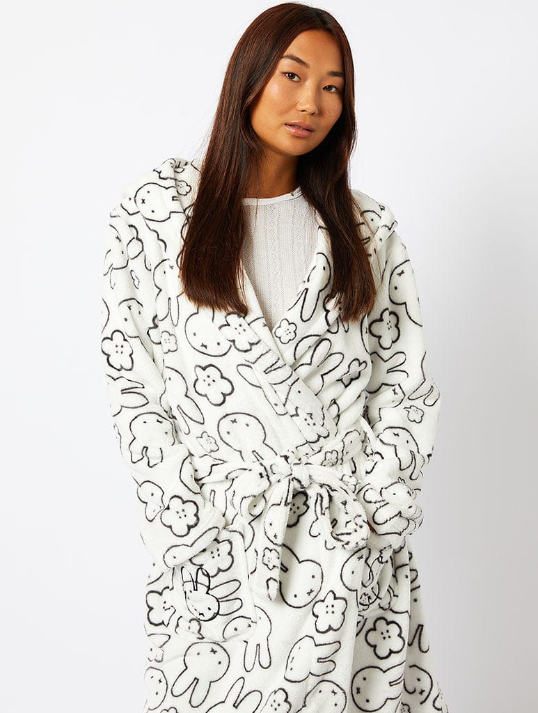 Miffy x Skinnydip Dressing Gown in White