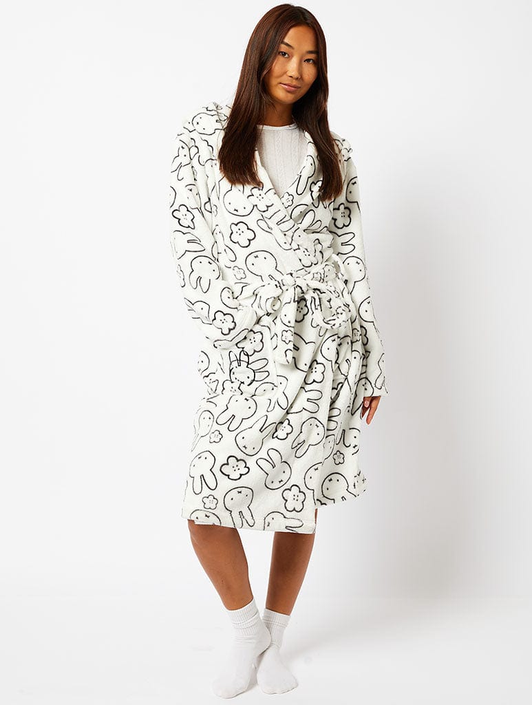 Miffy x Skinnydip Dressing Gown in White