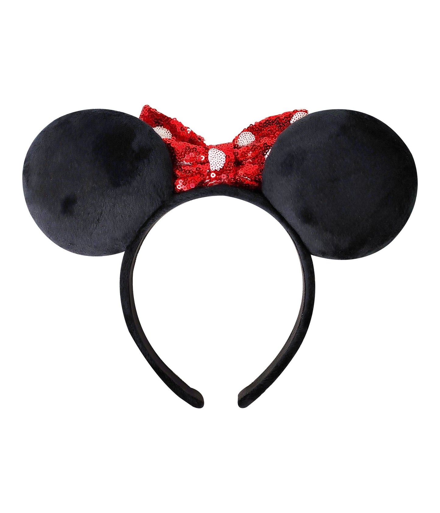 Minnie Mouse Black & Red Sequin Plush Headband