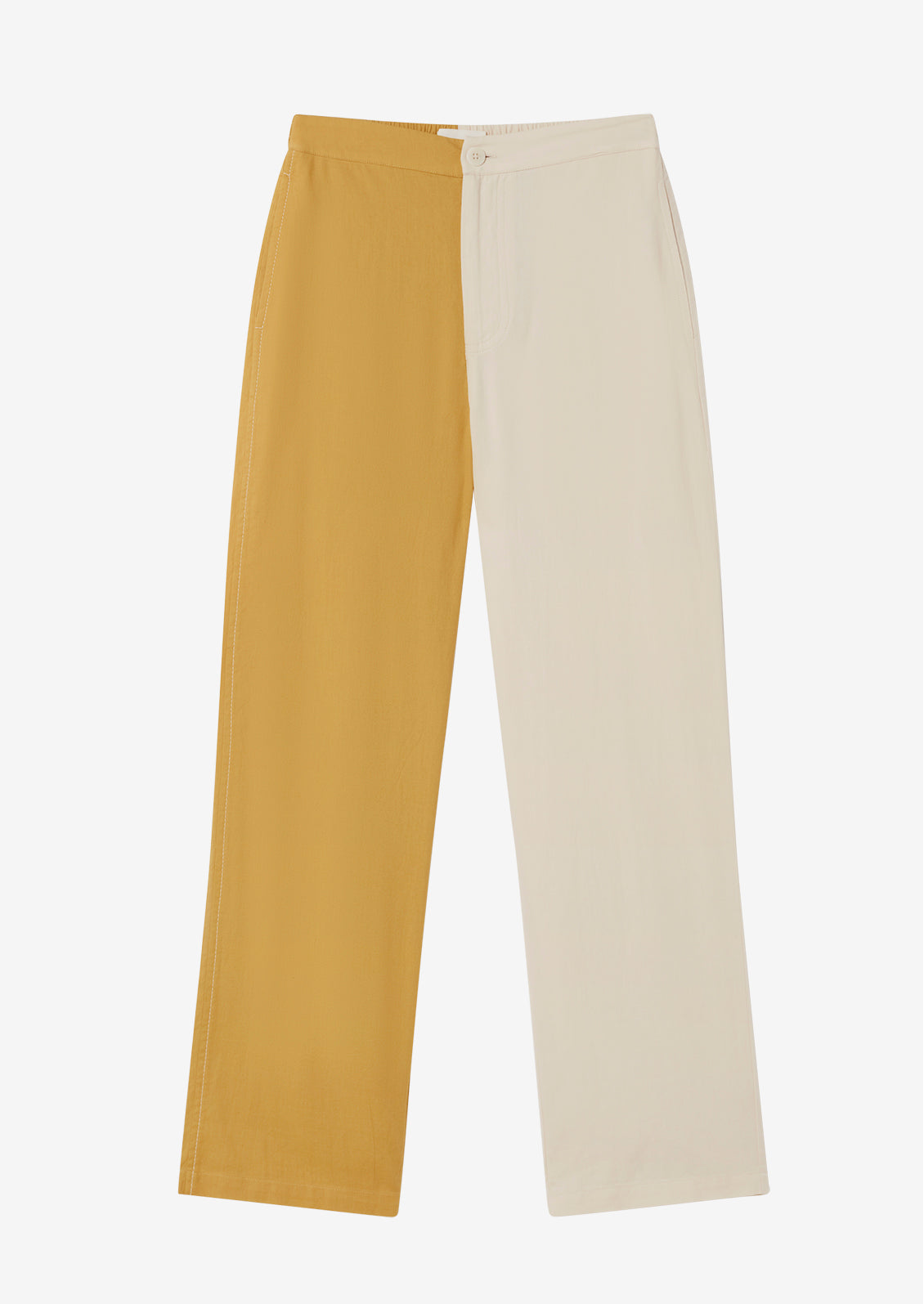 Mariam Pants in Yellow Patched