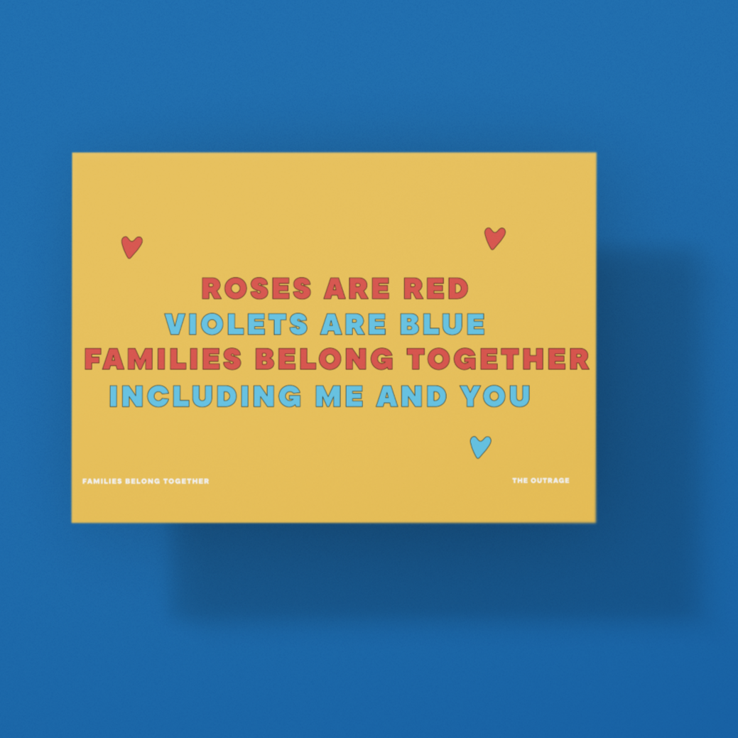 Families Belong Together Postcard
