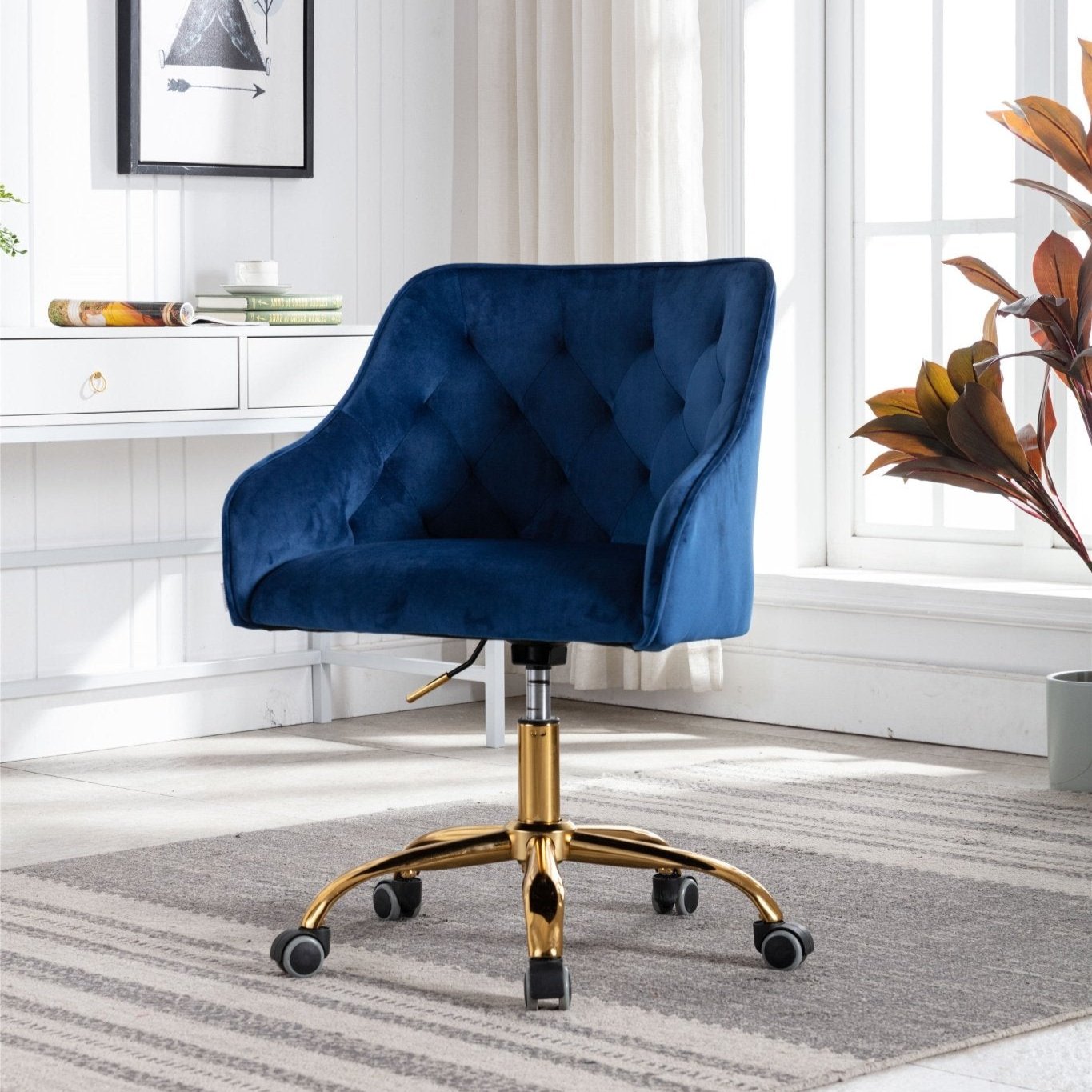 Tufted Swivel Desk Chair