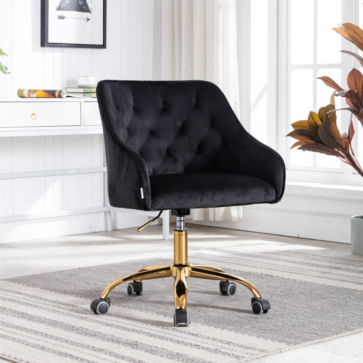 Tufted Swivel Desk Chair