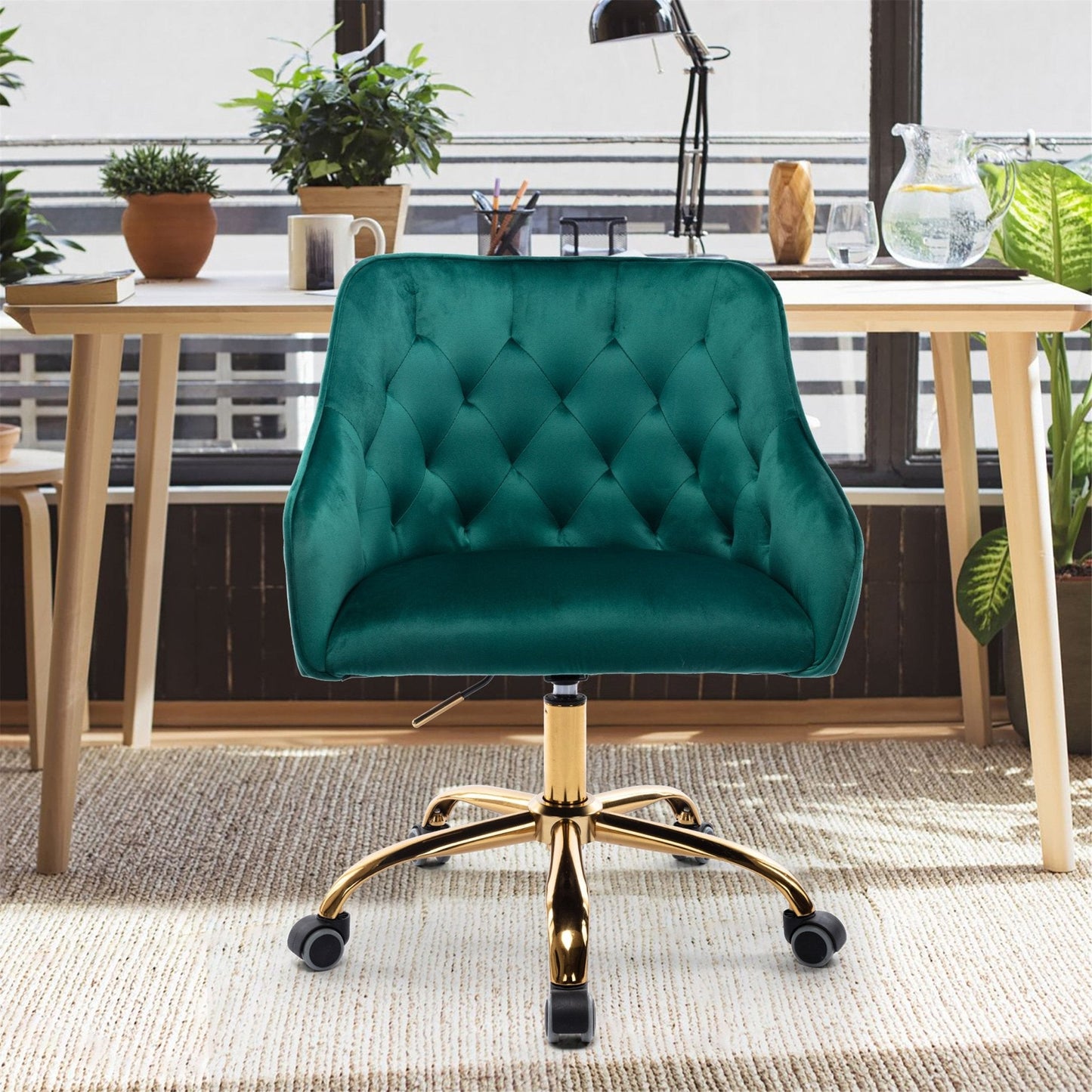 Tufted Swivel Desk Chair