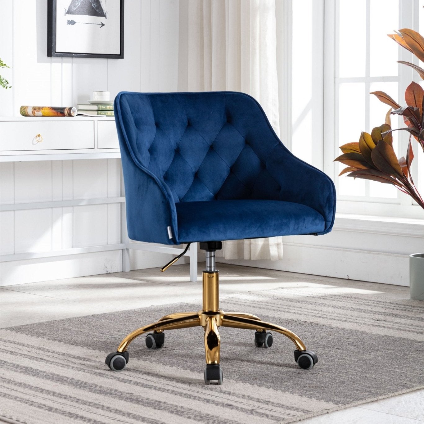 Tufted Swivel Desk Chair