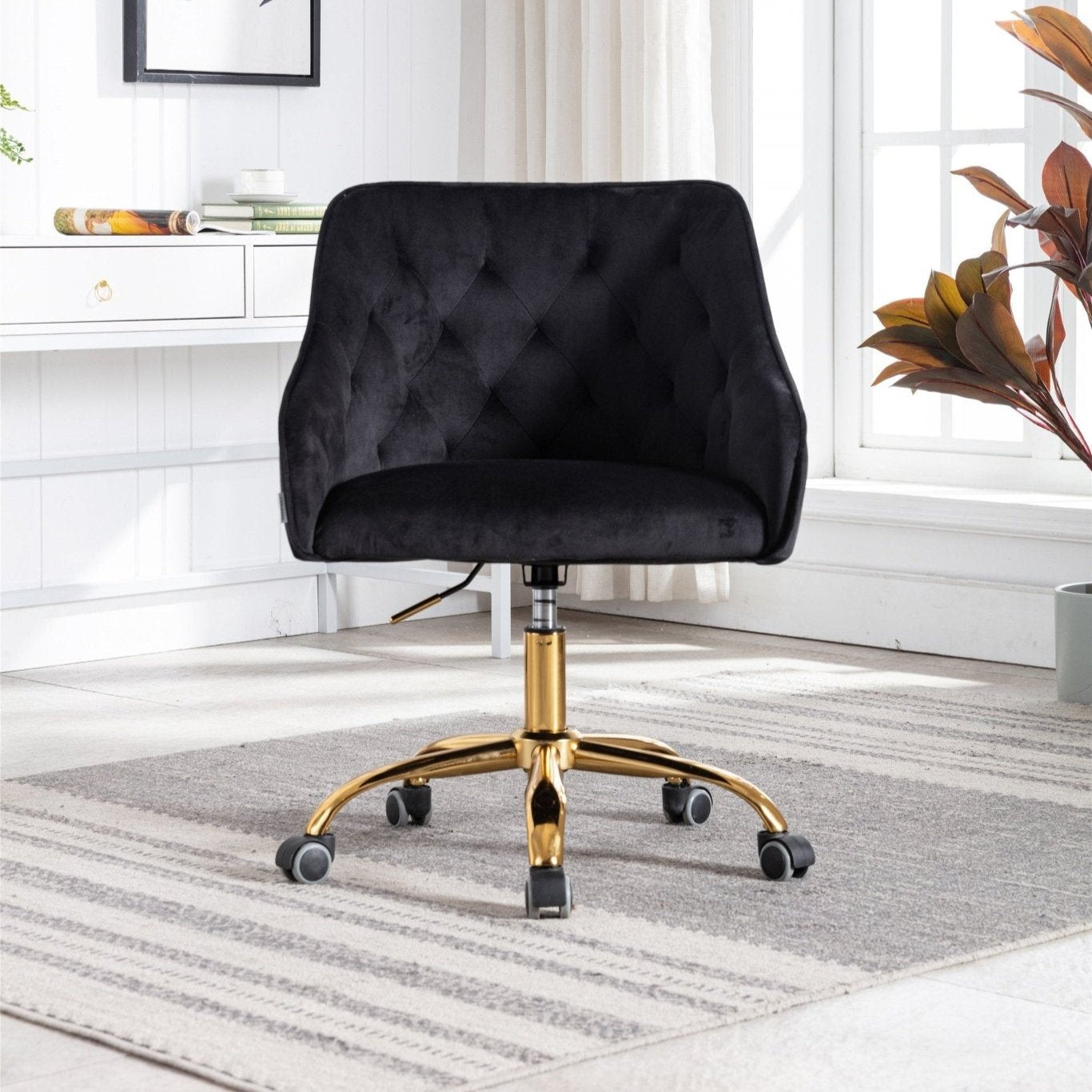 Tufted Swivel Desk Chair