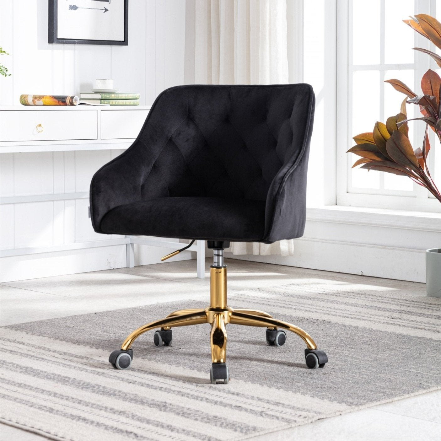 Tufted Swivel Desk Chair